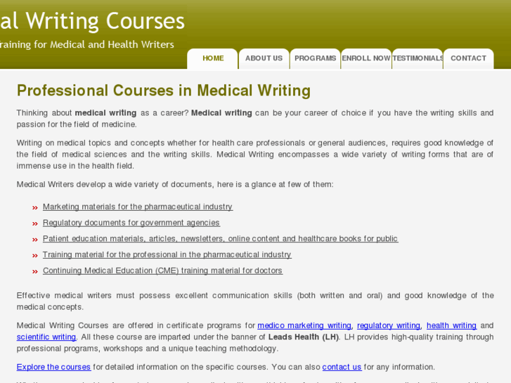 www.medicalwritingcoursesindia.com