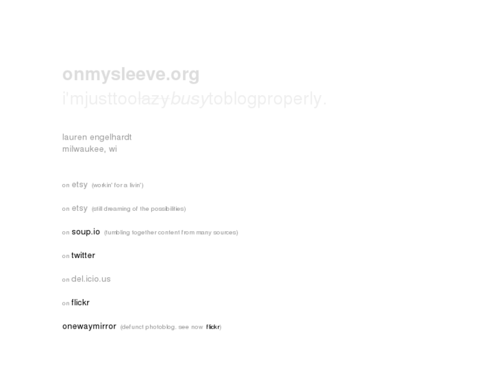 www.onmysleeve.org