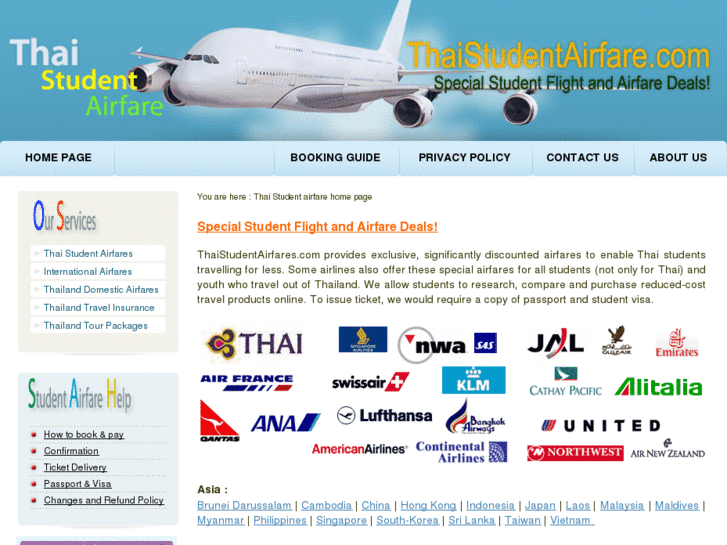 www.thaistudentairfare.com