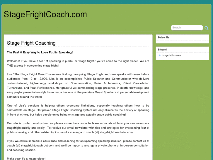 www.stagefrightcoach.net