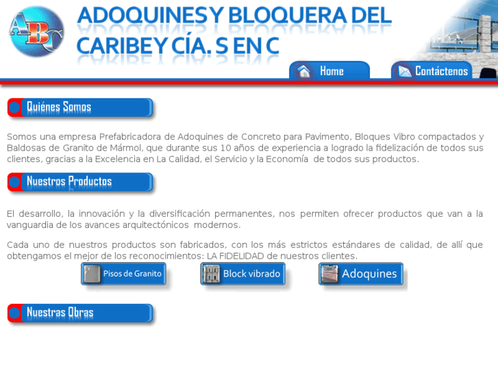 www.adoquinesybloqueradelcaribe.com