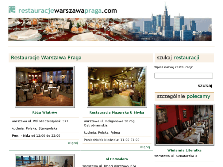 www.restauracjewarszawapraga.com