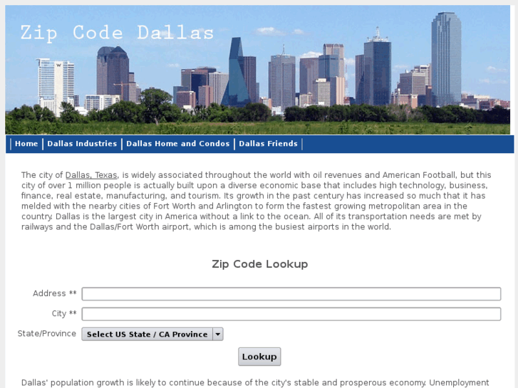 www.zipcodedallas.com