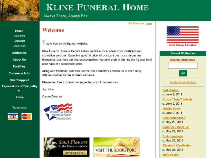 www.klinefuneralhome.com