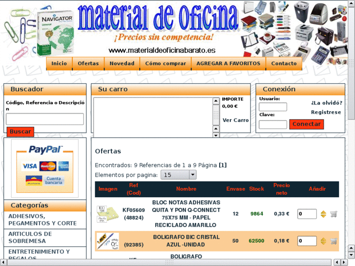 www.materialdeoficinabarato.es