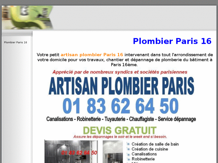 www.plombierparis16.net