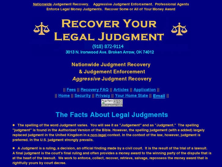 www.recoverlegaljudgment.com