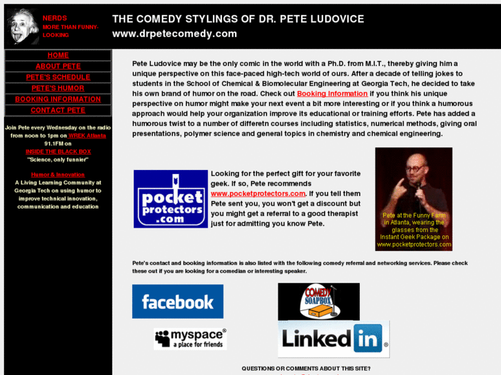 www.drpetecomedy.com