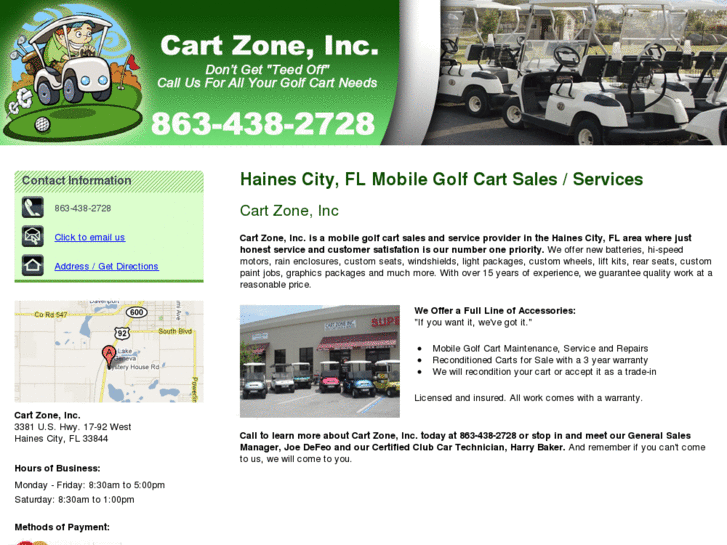 www.mycartzonegolfcarts.com