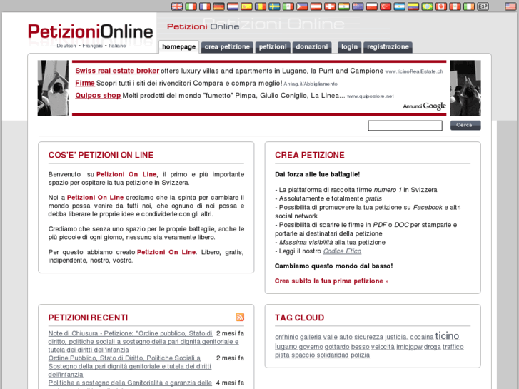 www.petizionionline.ch