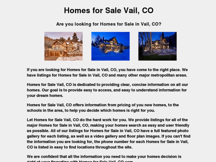 www.homesforsalevailco.com