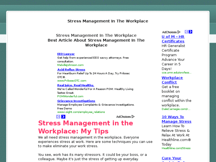 www.stressmanagementintheworkplace.net