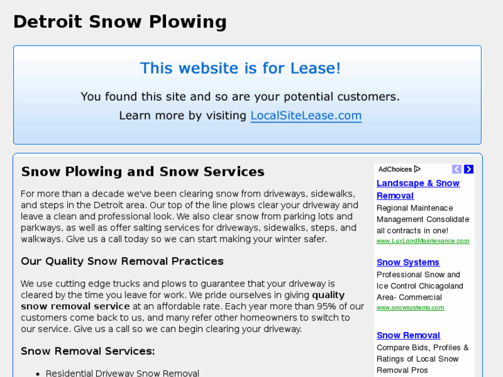 www.detroitsnowplowing.com