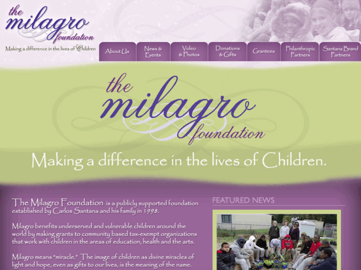 www.milagrofoundation.org