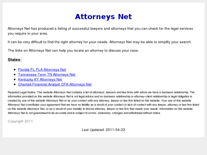 www.attorneysnet.net