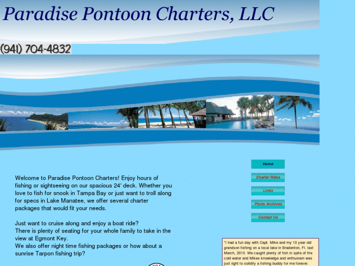 www.paradisepontooncharters.com