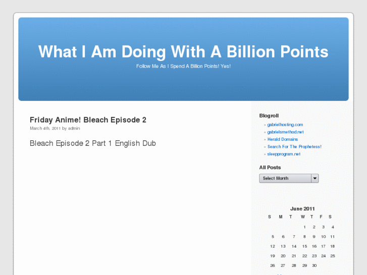www.whatiamdoingwithabillionpoints.com