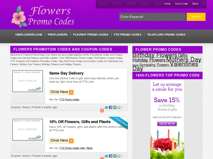 www.flowerspromocodes.com