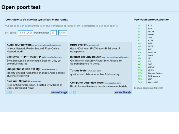 www.openpoorttest.nl