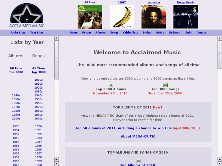 www.acclaimedmusic.net