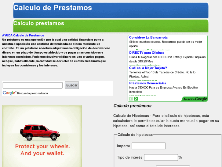 www.calculoprestamos.com