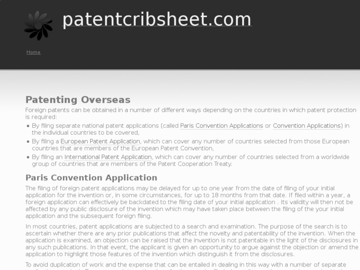 www.patentcribsheet.com