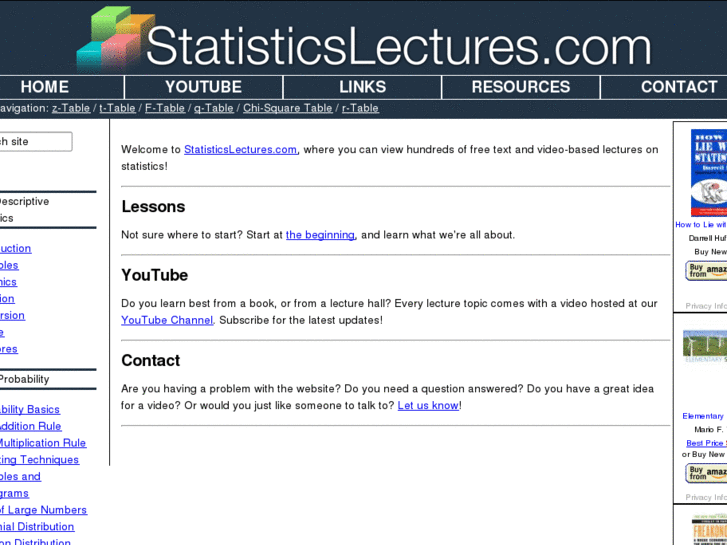 www.statisticslectures.com