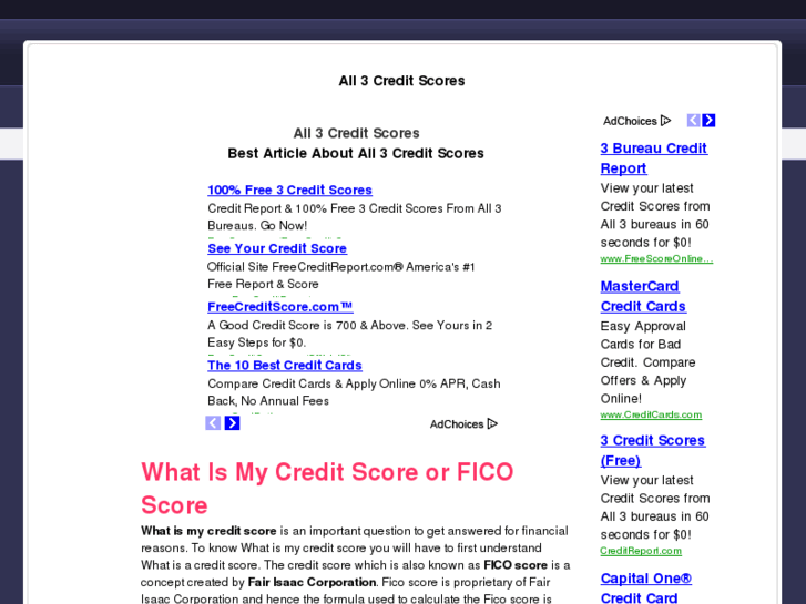 www.all3creditscores.net