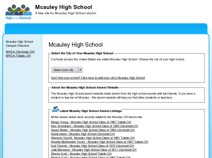 www.mcauleyhighschool.net