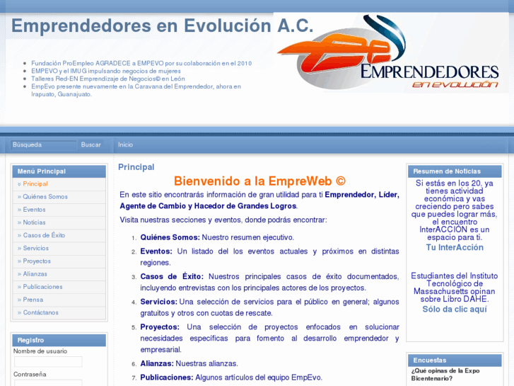 www.emprendedoresenevolucion.org