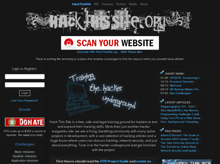 www.hackthissite.org