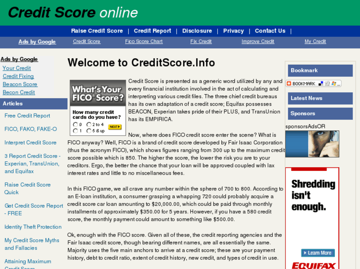 www.creditscores.info