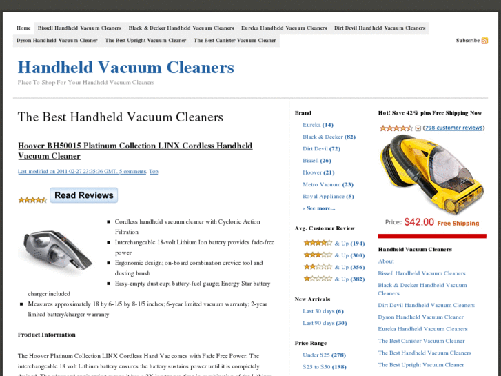 www.handheldvacuumcleanerssite.com