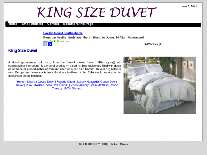 www.kingsizeduvet.net