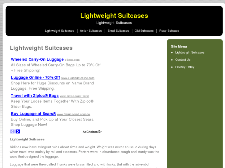 www.lightweightsuitcases.net