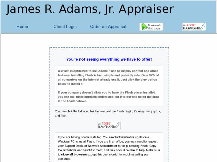 www.adamsappraisalservice.net