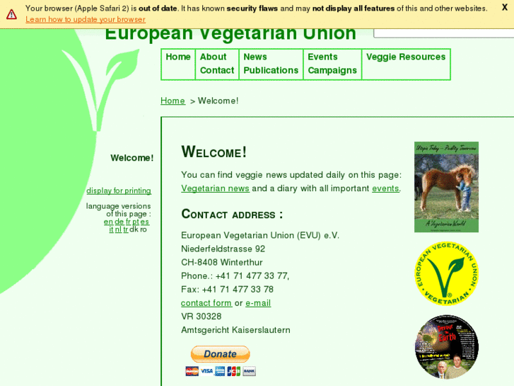 www.europeanvegetarian.org