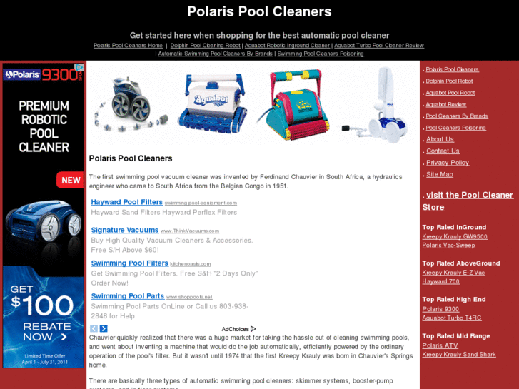 www.polarispoolcleaners.net