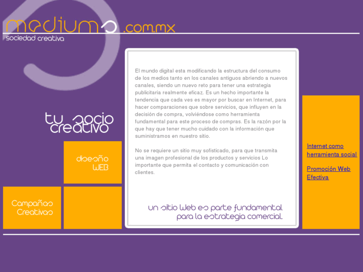 www.mediumsociedadcreativa.com.mx