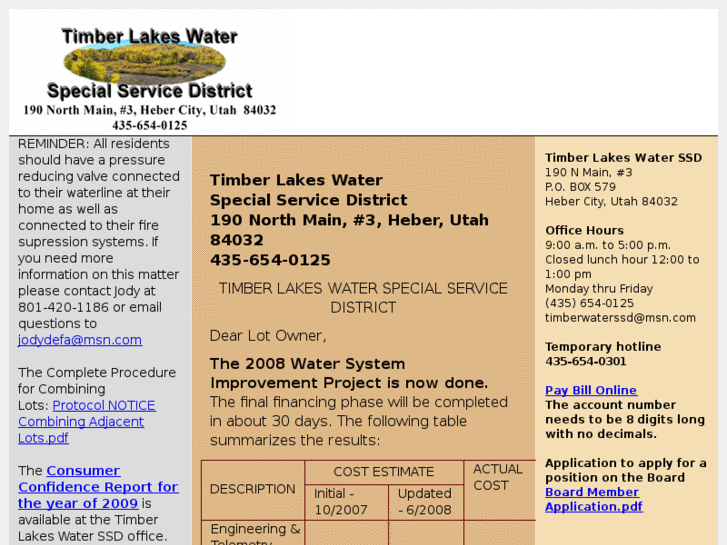 www.timberlakeswaterssd.com