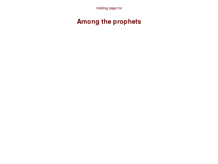 www.amongtheprophets.com