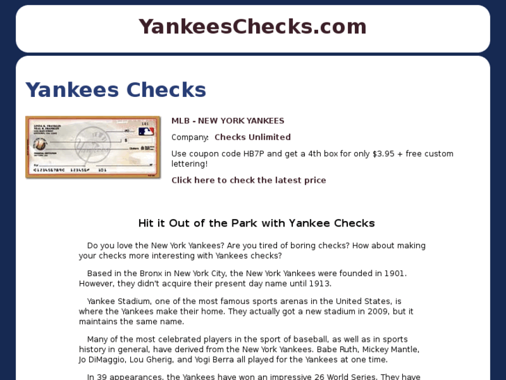 www.yankeeschecks.com