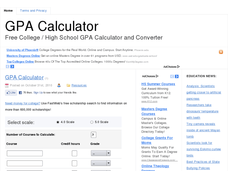 www.gpa-calculator.net