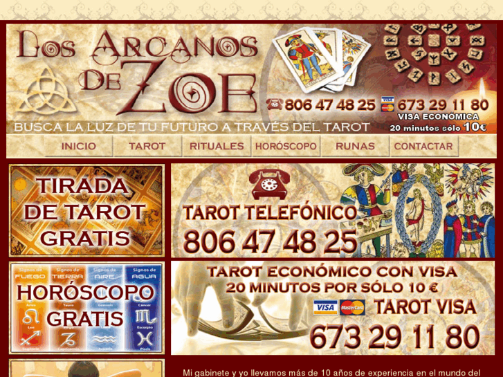 www.losarcanosdezoe.com