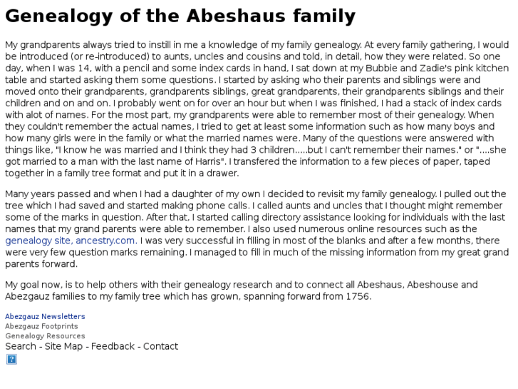 www.abeshaus-genealogy.com