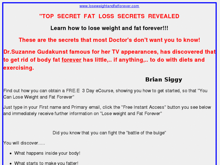 www.loseweightandfatforever.com