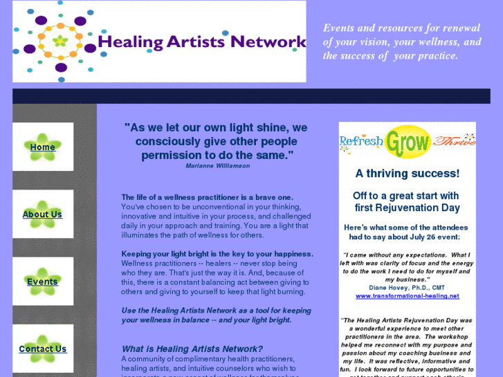 www.healingartistsnetwork.com