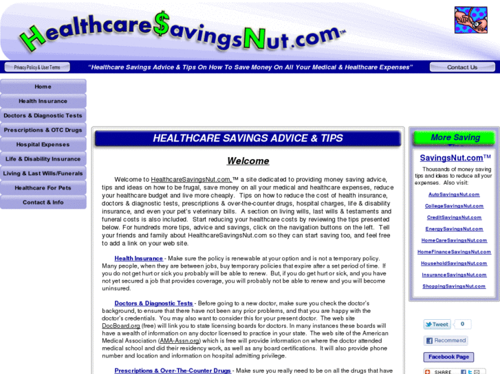 www.healthcaresavingsnut.com