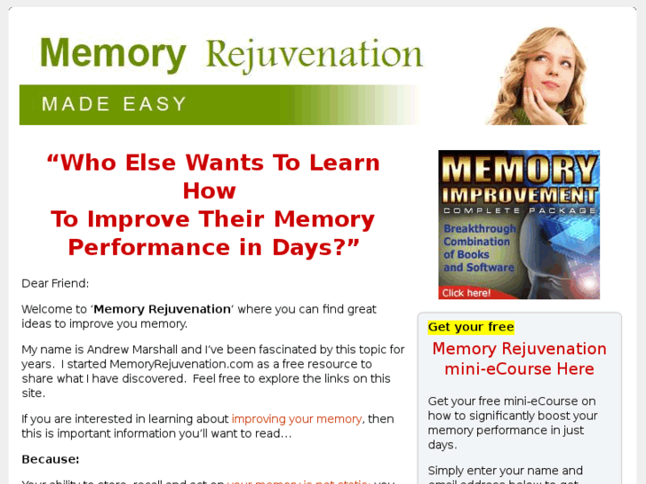 www.memoryrejuvenation.com