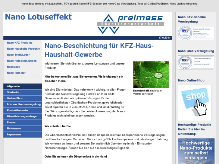 www.beschichtung-lotuseffekt.de